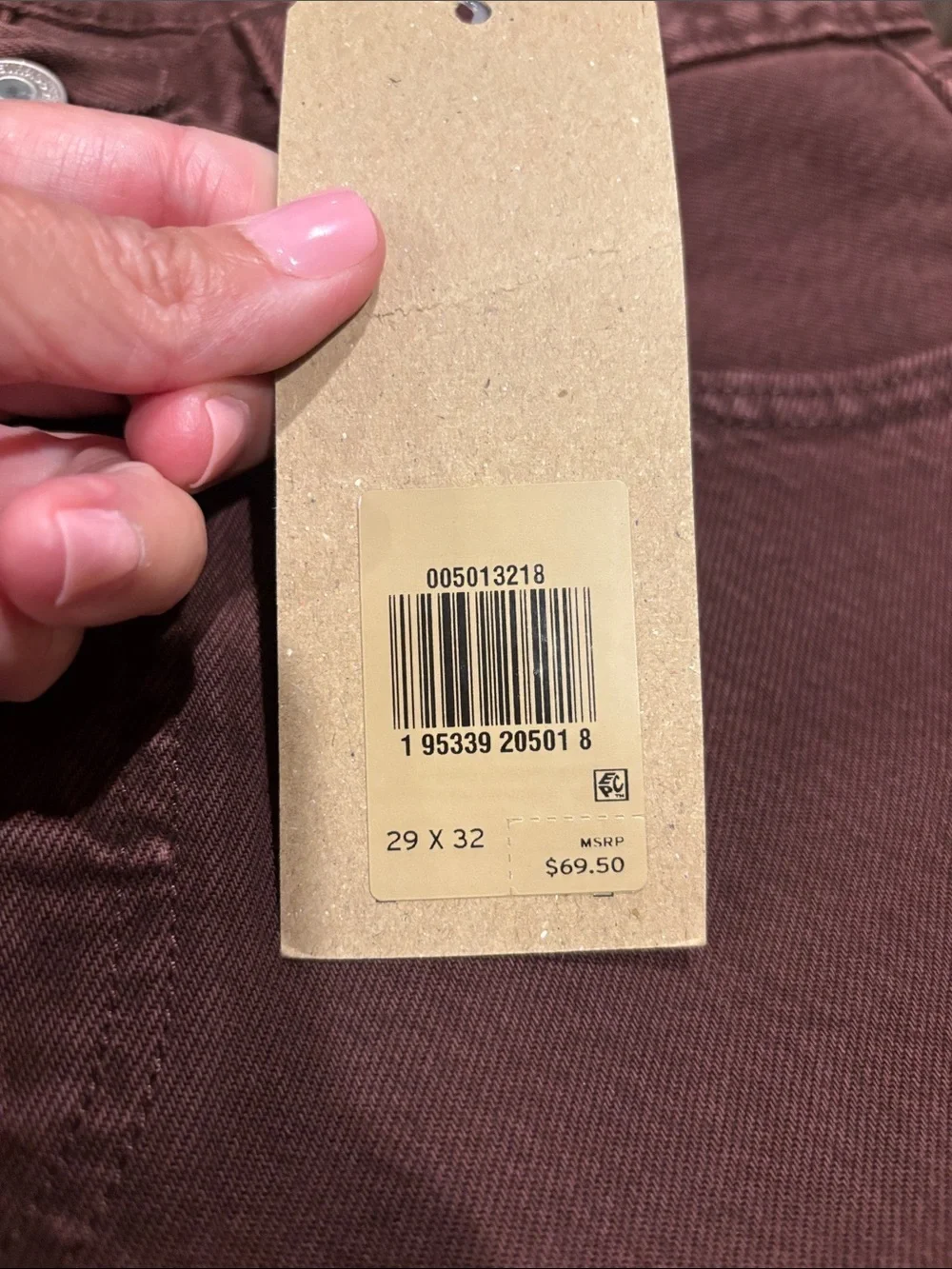 Levi's 501 Men's Straight Leg Jeans in Deep Maroon 29x32